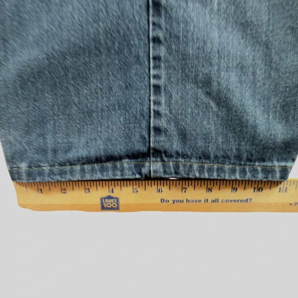 Levis 559 Mens Relaxed Straight Jeans‎ 54x29* Blue Medium Wash Denim Altered Hem
